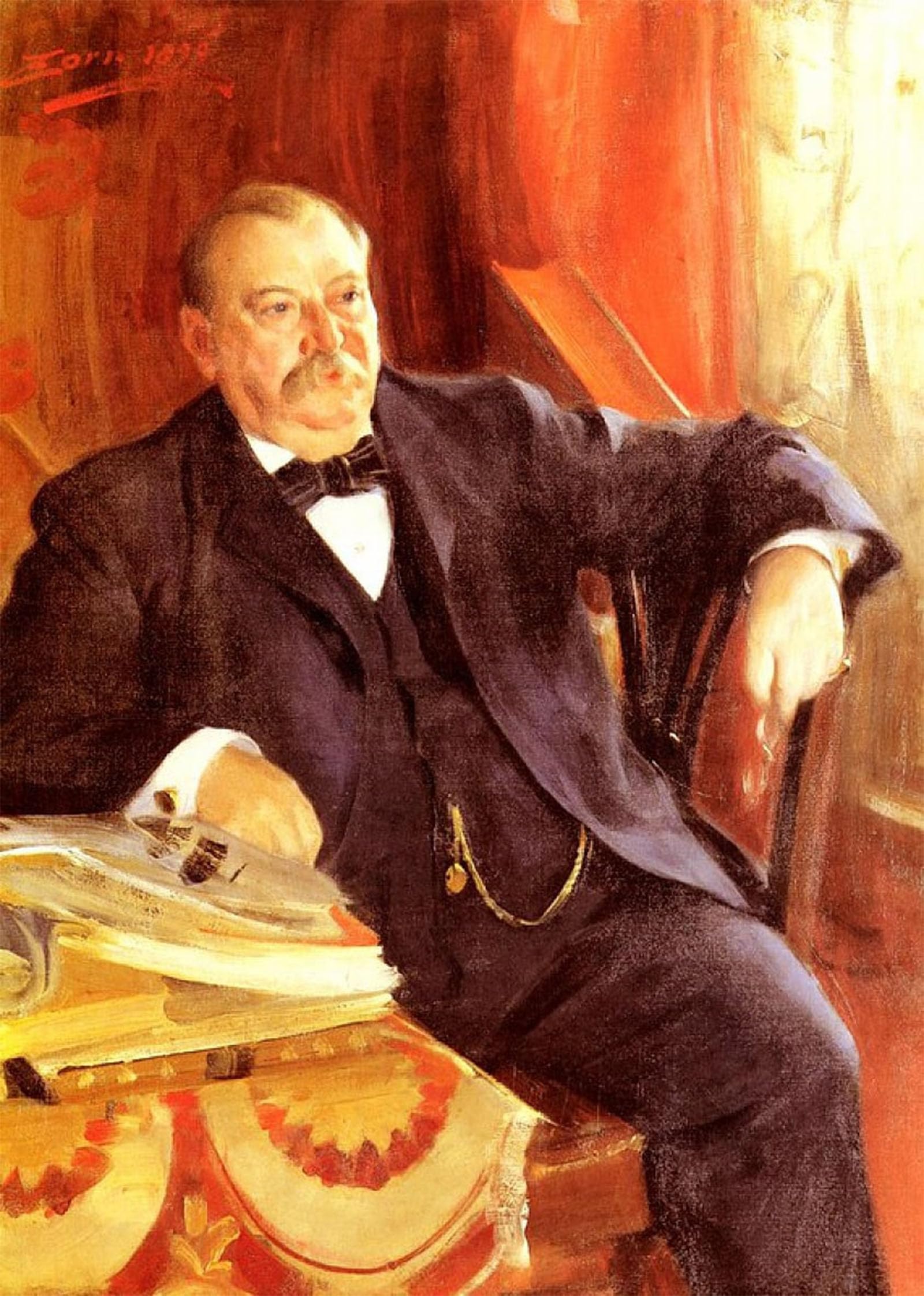 POSTERIIk Famous Modern Artwork Art Mural President Grover by Anders Leonard Zorn Oil Paintings Pictures for Home Decor 60x90cm