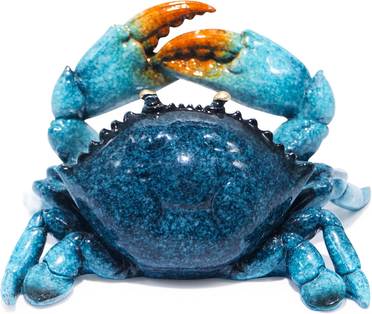 Hodao Sea Crab Figurines Decoration Crab Cell Phone Stand Holder for Cellphone Tablet On Desk Summer Ocean Animal Decor Ocean Style Phone Holder for Home Office Decoration (Dark Blue-Crab)