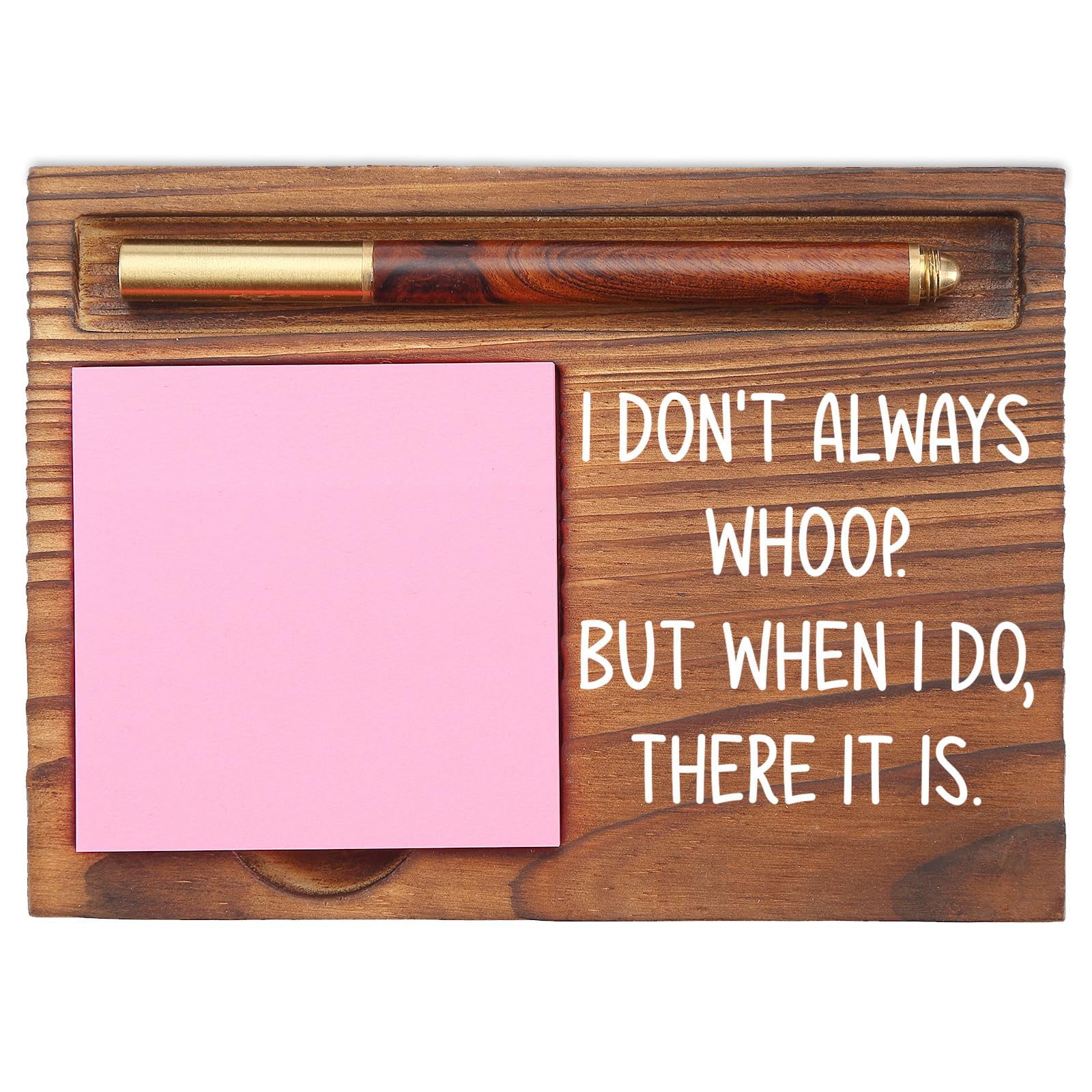 Funny Whoop Sticky Note Holder, Quirky Desk Organizer, Humor Office Gift for Coworkers, Friends, Bosses, Self-Stick Note Pad Holders EDP128