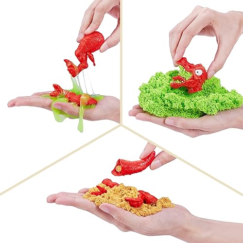 Miniatura 5 de Smashers ZURU - Mini huevo de dinosaurio Spinosaurus de juguete de descubrimiento prehistórico con 10 sorpresas, juguetes de dinosaurio, limo, arena