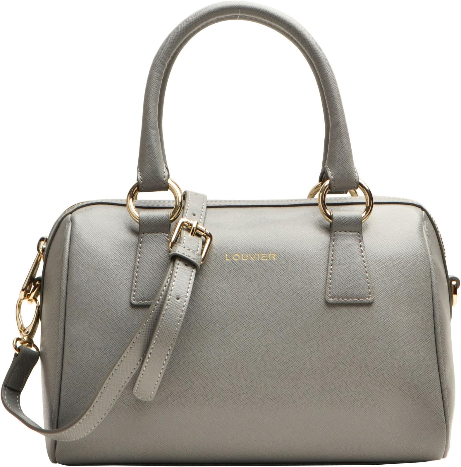 Louvier Givrand Italian Leather Paula Classic Top Handle Crossbody Handbag