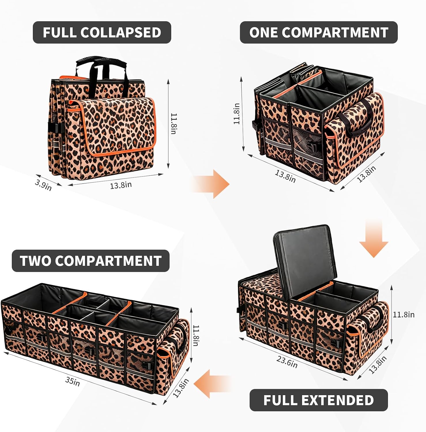  Car Trunk Organizer and Storage for Car, SUV & Sedan, Large thumbnail