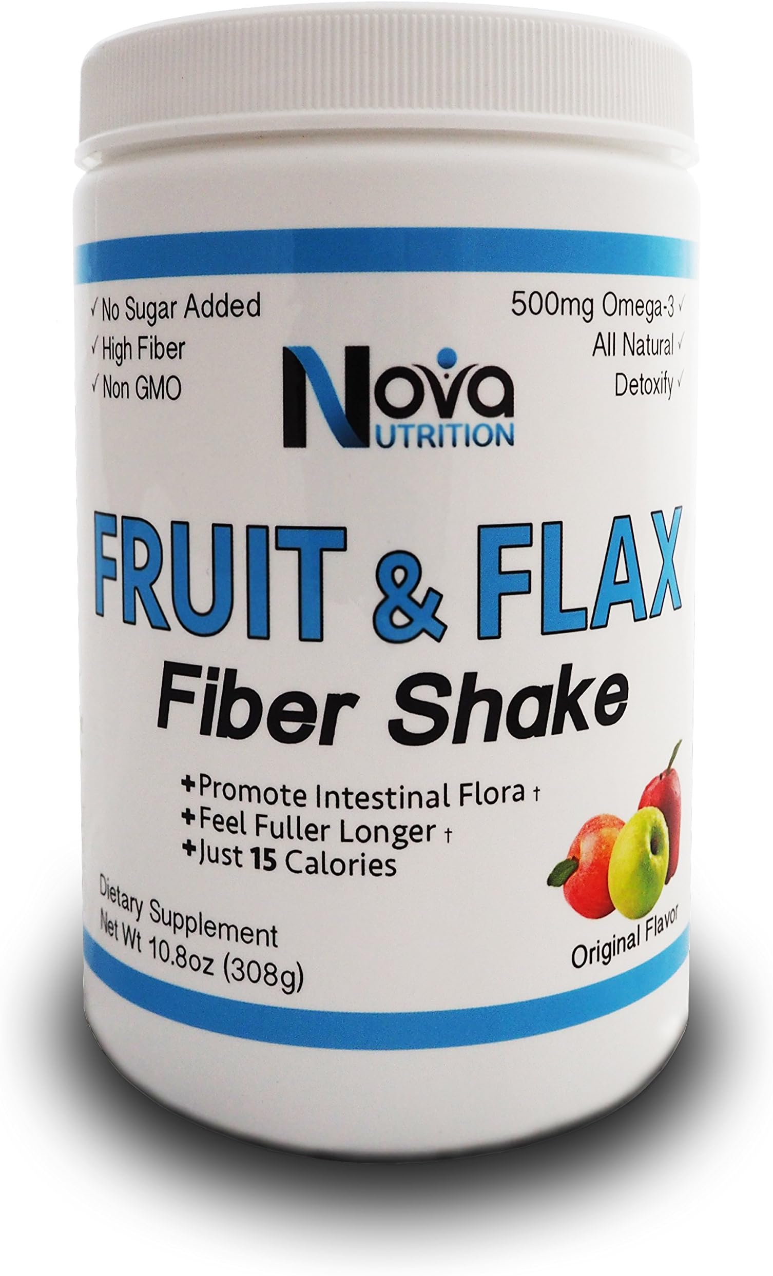Organic Fruit & Flax Fiber Shake - Nova Nutrition - 28 Servings (308 g)