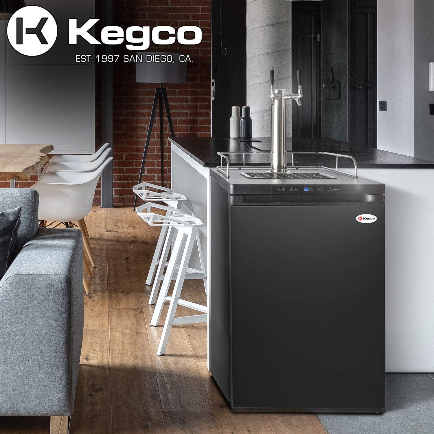 Dispensador de cerveza de barril digital  K309 Kegerator, Negro 9