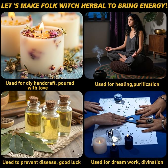 Kit de hierbas secas para brujería 70 unidades miniatura 6