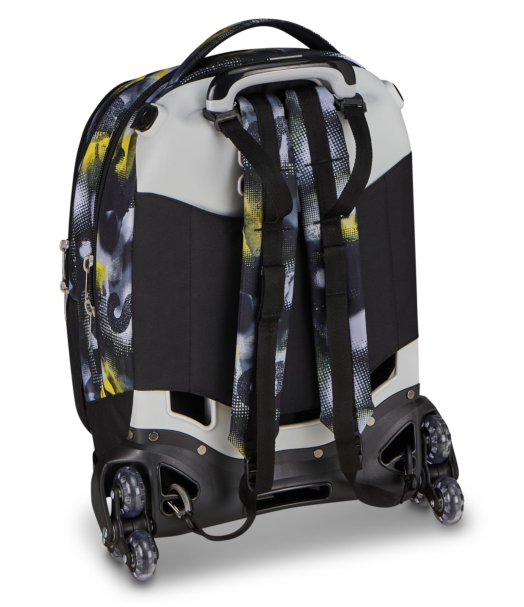 Seven Trolley Scuola Jack 8 Ruote Detach GOLDEN PAINT, Grigio, 43 L, Scomponibile, Zainetto staccabile, 4 in 1, Cross-over System, Tasche multifunzione, Scuola elementare e media, Bambini, Ragazzi