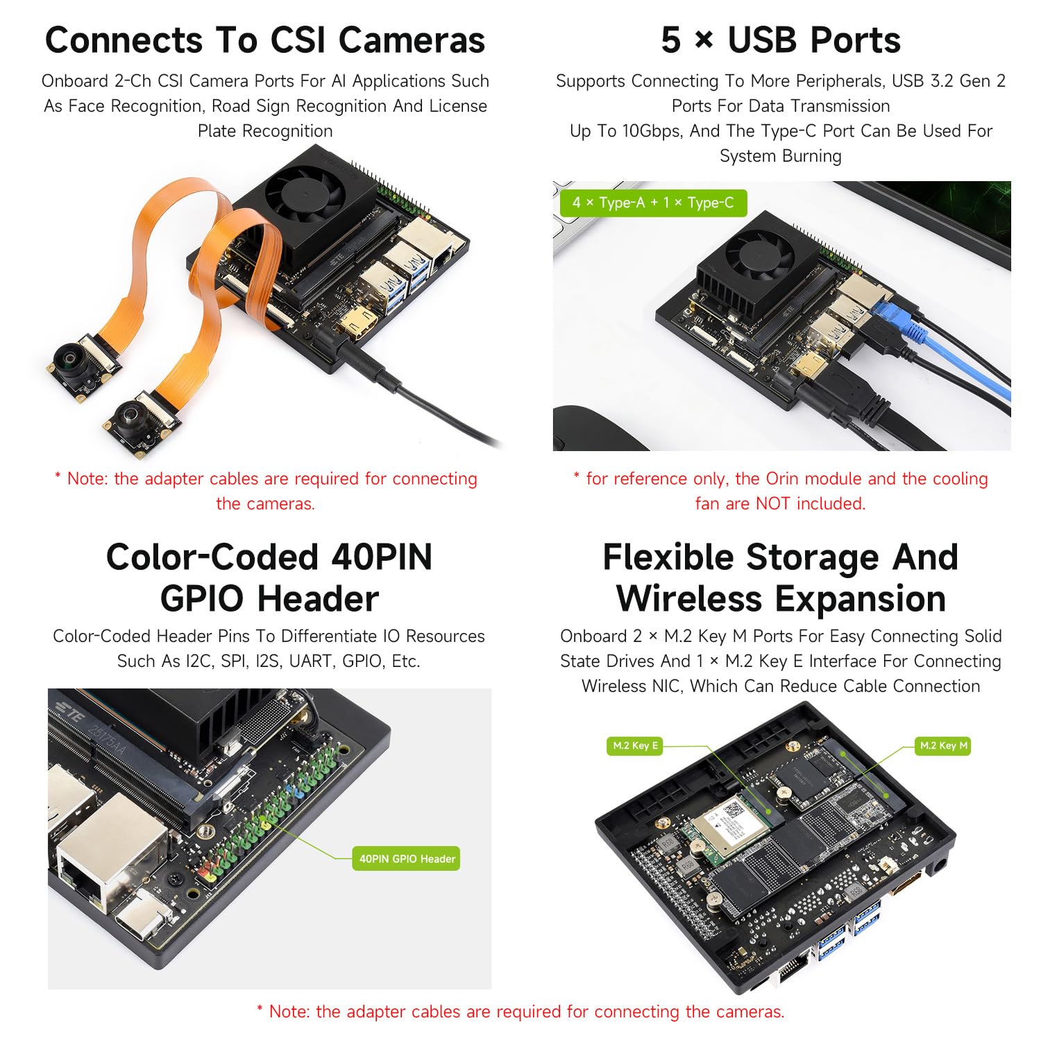 Waveshare Jetson Orin Nano/NX Super Base Board HDMI Version, Based on Jetson Orin Nano/NX AI Module