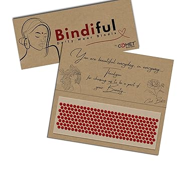 Bindiful Colorful Round Dailywear Bindis(BFMOQ) (Red, 4mm)