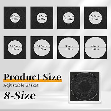 40Pcs Acrylic Coin Holder with 8-Size Adjustable Gasket, 2x2 Inch Coin Protection Cases for Collectors, 17.5-40mm Plastic Coin Capsules Collection Supplies for Quarter Morgan Silver Half Dollar Coins
