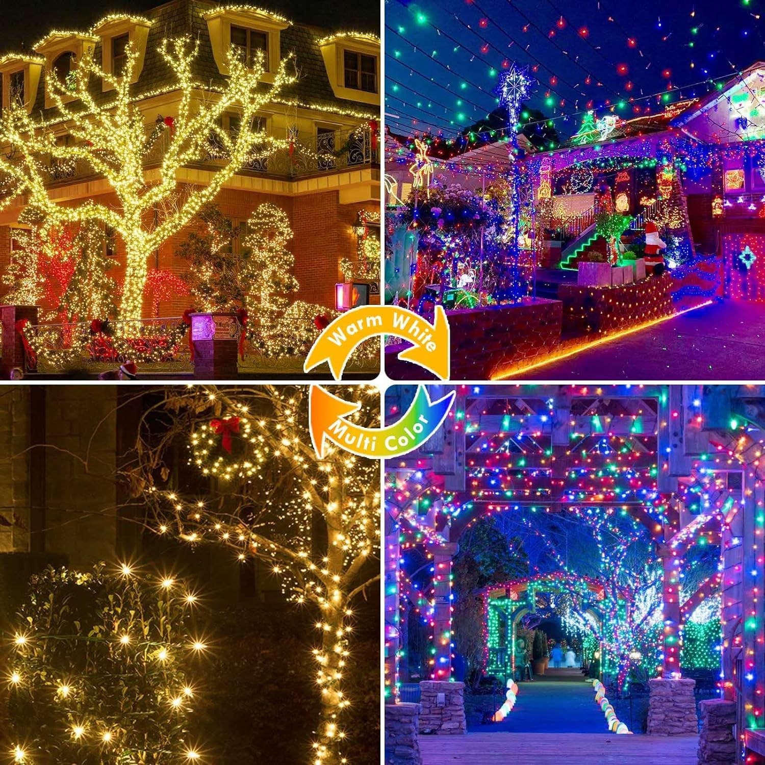 Amazon.co.jp: 【2色切替タイプ】ソーラー LEDイルミネーション