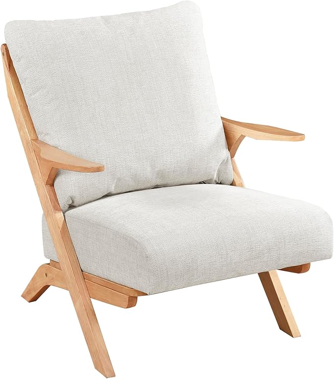Sillón Acento Mid Century Beige miniatura 6