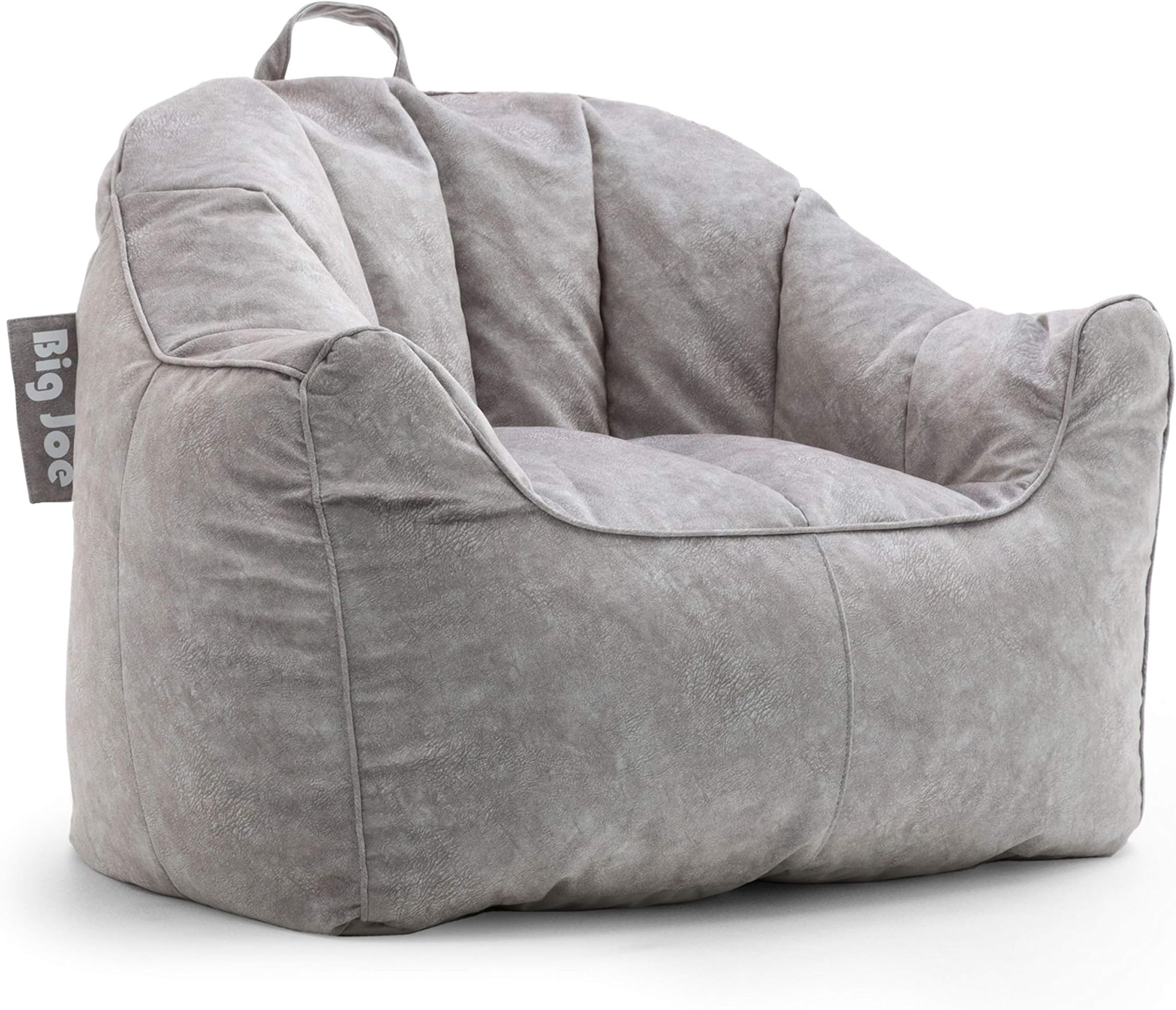 Big Joe Hug Bean Bag Chair, Gray Hyde, Faux Polyester Blend, 3 feet
