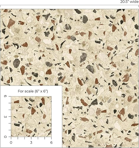 Vista 116 de Surface Style - Papel tapiz para despegar y pegar, papel tapiz abstracto para dormitorio, tocador, cocina, vinilo, cobertura de 30.75 pies cuadrados