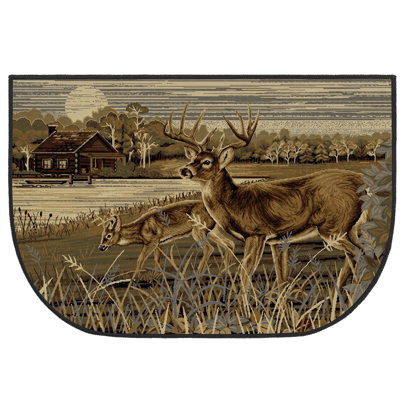 Demissle Fireplace Hearth Rug, Deer Pine, 24 x 36 Inch โ image 1