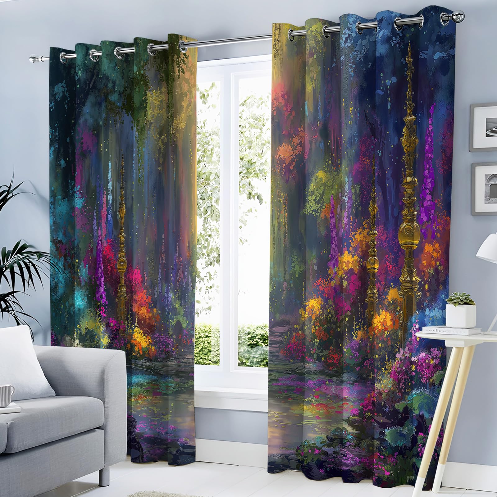 Rideau thermique anti chaleur occultant pour chambre à œillets