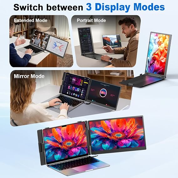 14 Laptop Screen Extender - Ultra Lightweight 1.8lbs Dual Monitor Extender