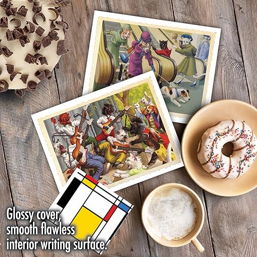 Miniatura 5 de The Best Card Company Juego de 10 notas de agradecimiento surtidas de 4 x 5.12 pulgadas con sobres (10 diseños, 1 cada uno) Cats Are People Too