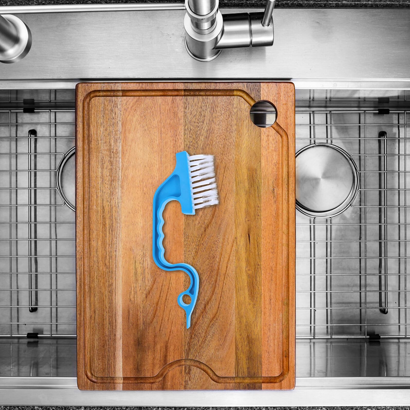 COLLBATH 30 Pièces Brosse de Nettoyage Multi-Fonction pour Rainures Fenêtre et Cuisine Poignée Ergonomique Brosse Crevasse pour Espaces Étroits et Recoins Domestiques
