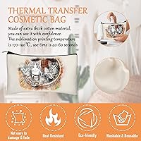 Vista 3 de Legigo Bolsa de Lona en Blanco con Cremallera Estuche Bolsas de Maquillaje a Granel - Estuche de Lona Multiusos para Lápices con Cremallera