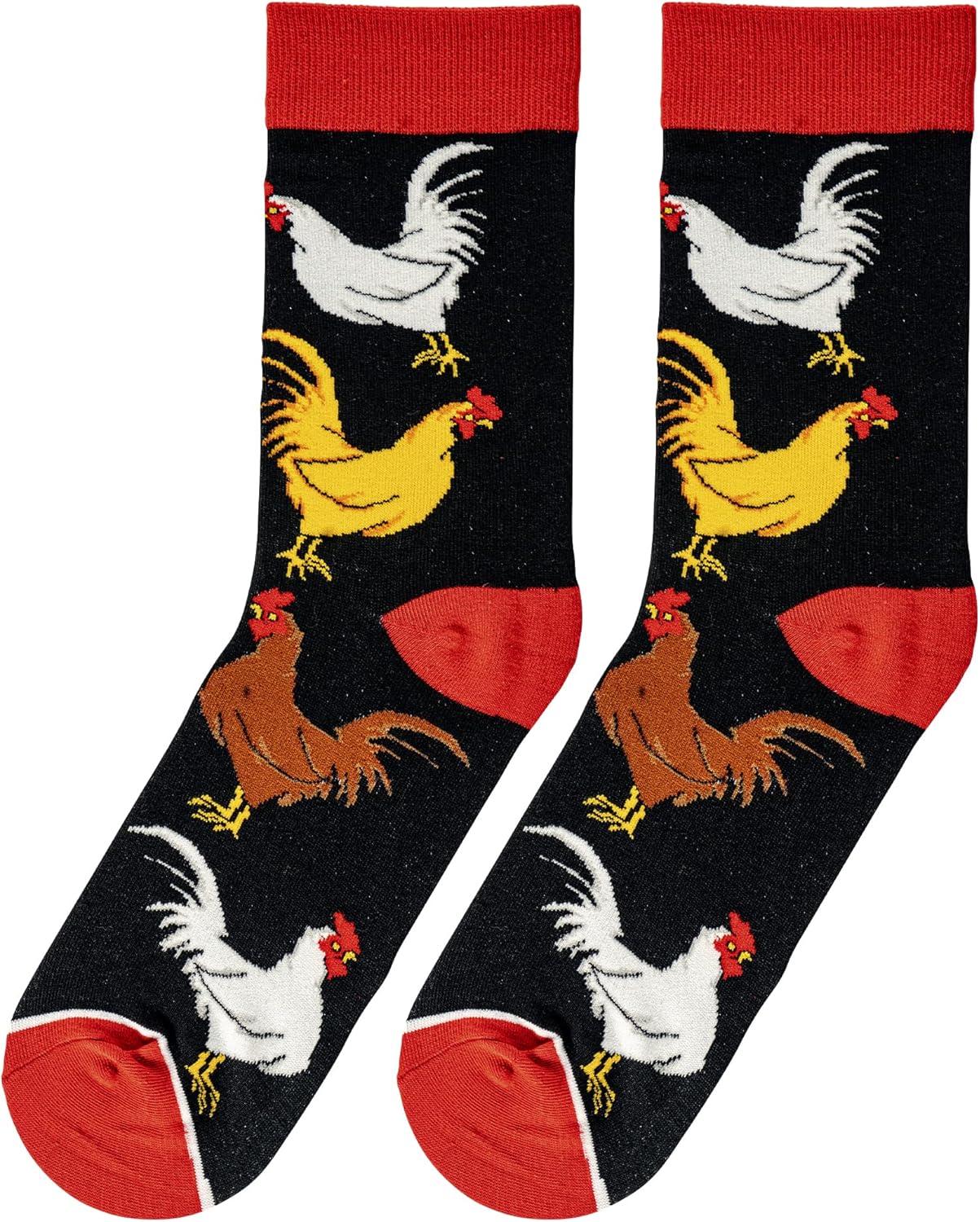 Crazy Socks, Funny Animal Crew Socks, Fun Colorful Barn, Zoo Prints, Assorted - Image 6