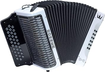 Hohner Corona C-II Diatonic G/C/F Accordion White Rainbow