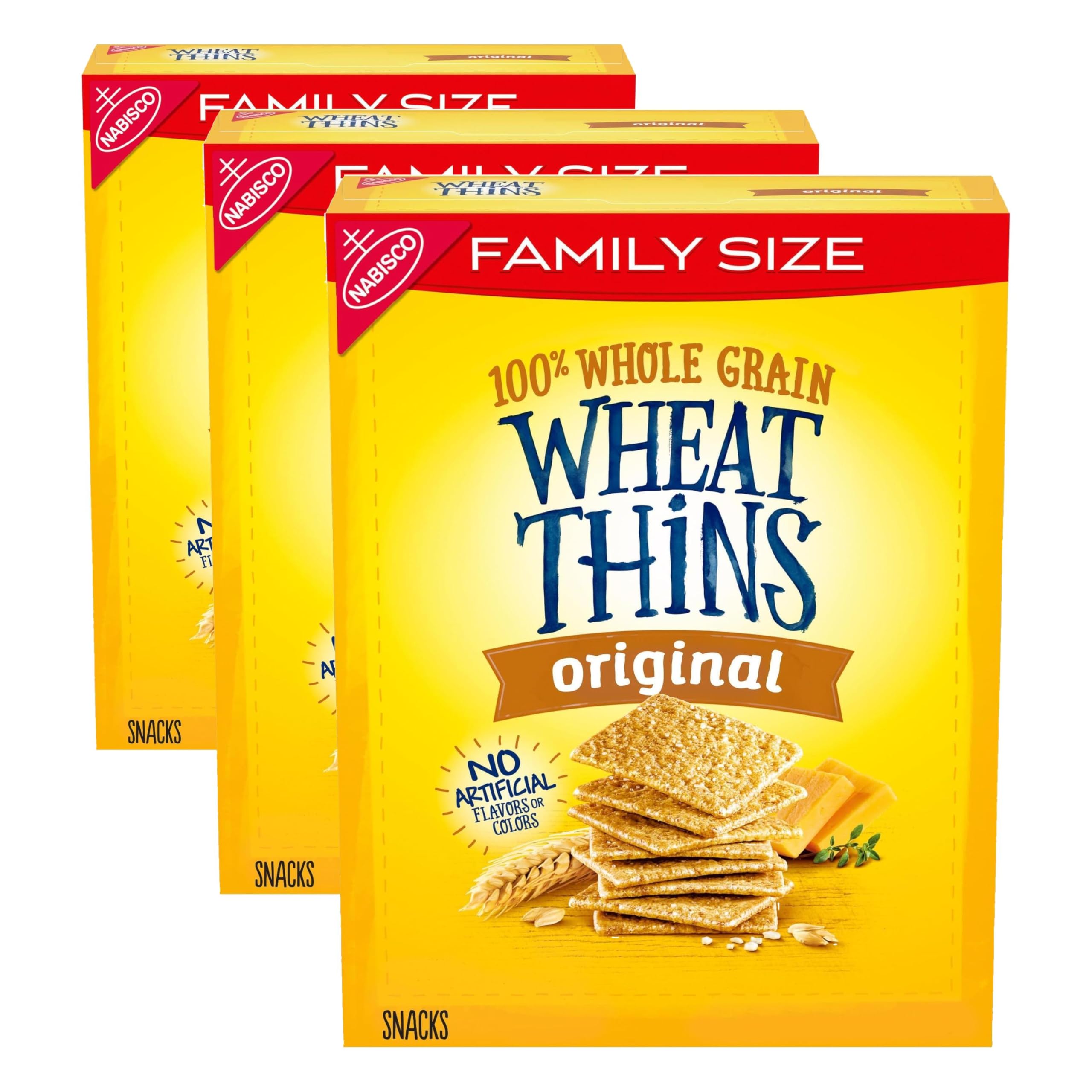 Original Whole Grain Wheat Crackers by Wheat Thins – 14 Ounce (Pack of 3), Model OXCZG-166