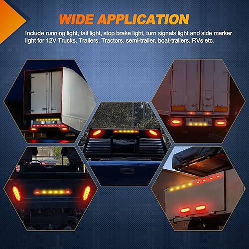 Vista 67 de Nilight Kit de 2 luces traseras para remolque, 40 LED, luces de marcha atrás, luces de marcha atrás, impermeables, para camiones de 10-30 V, RV, 2