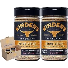 Kinders seasoning Prime Steak with Black Garlic and Truffle Rub| Zero Calories, Zero Fat and Keto Friendly | 7.9 oz Pack of 2 | Every Order is Elegantly Packaged in a Signature BETRULIGHT Branded Box!