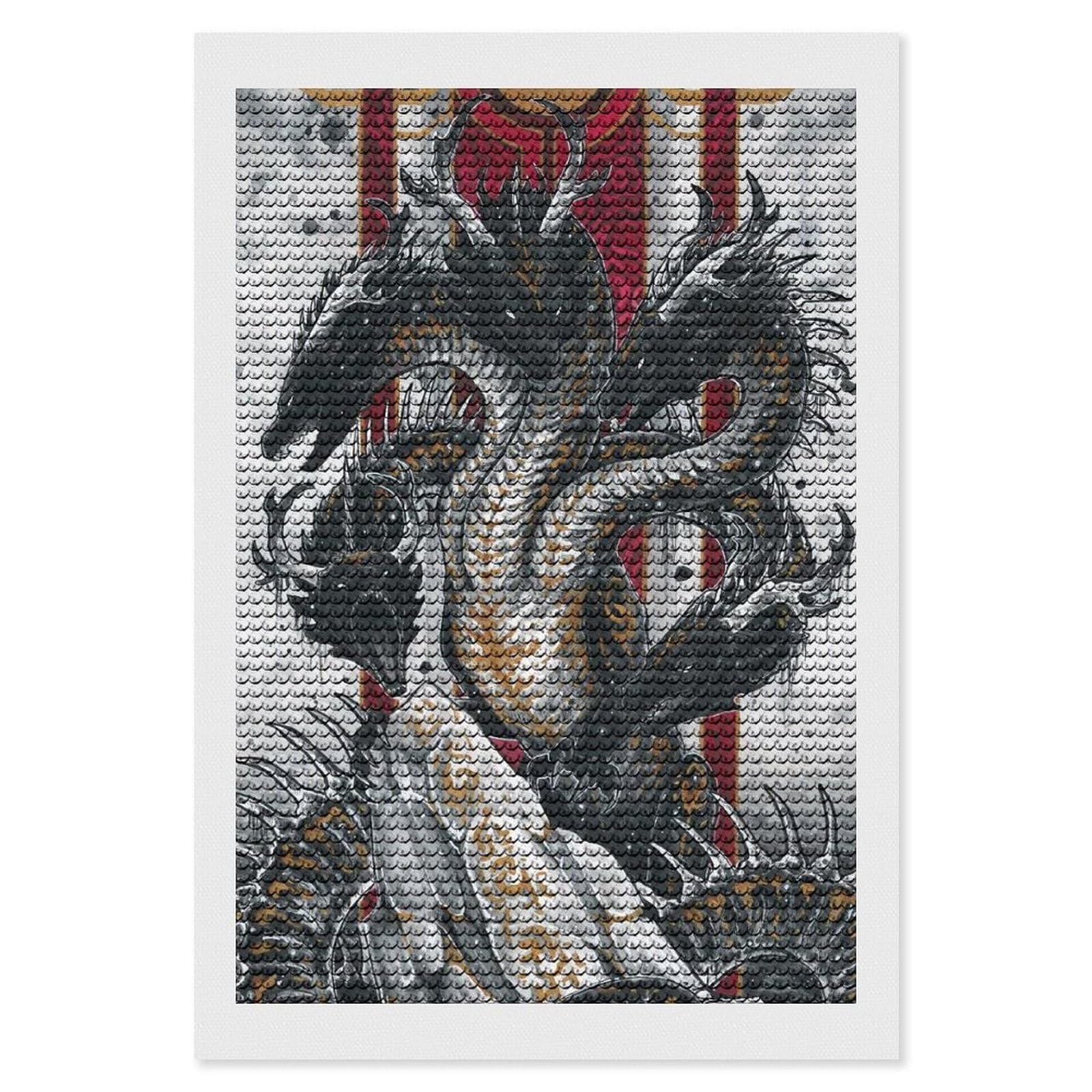 Junmoney Hydra Diamond Painting Canvas Set 8"x12", for Beginners, Complete Accessories, Christmas Gift, Modern Decor