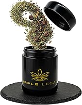 PURPLE LEGACY® Geruchsdichte Dose aus UV-Violett-Glas | Luftdichte Behälter für Kräuter, Tee, Kaffee Aufbewahrung Luftdichtes Glas | 1x 250ml Version