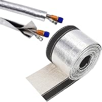 NEZUIBAN Heat Shroud Sleeve 1/2" I.D. x 10FT - Fireproof Aluminized Heat Shield for Automotive Wires, Hoses & Cables
