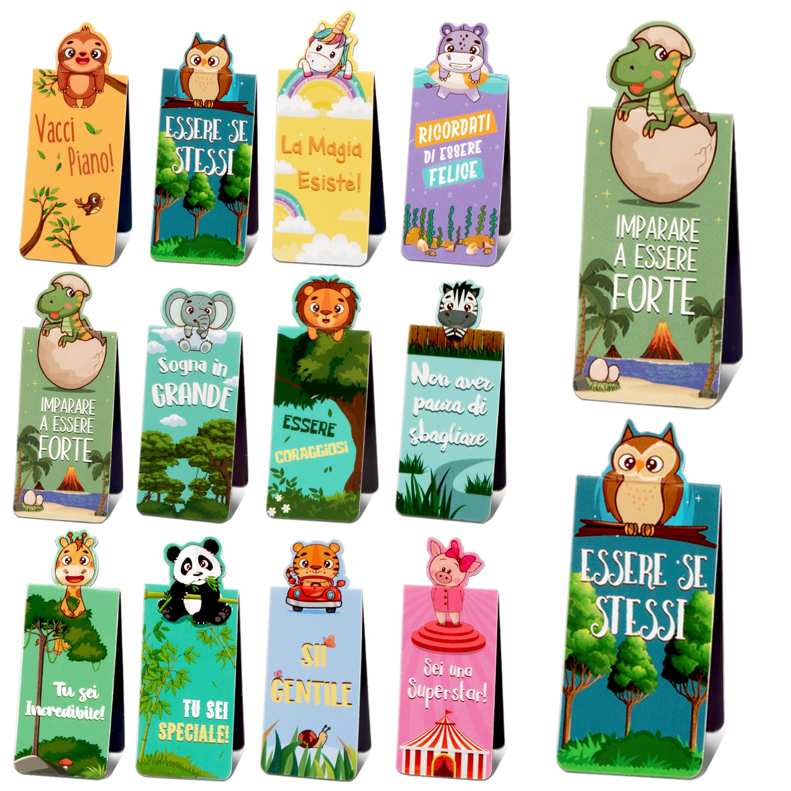 Segnalibri Magnetici Gatto - 6 Pezzi Per Bambini E Appassionati Lettura