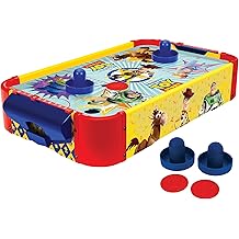 World Tech Toys Toy Story Air Hockey Table for Kids - Buzz & Woody Tabletop Game with Puck, Pushers & Air Flow System - Disney Pixar Licensed - Kids 4