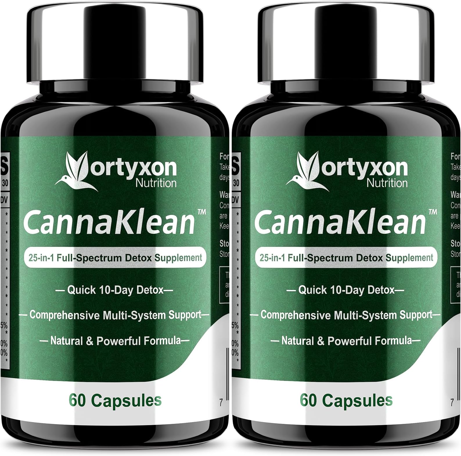 25-in-ONE CannaKlean & Detox Capsules - Natural Detox Cleanse, Natural Herbal Formula for Body Purification, Kidney & Liver (120 Capsules) -2 Pack