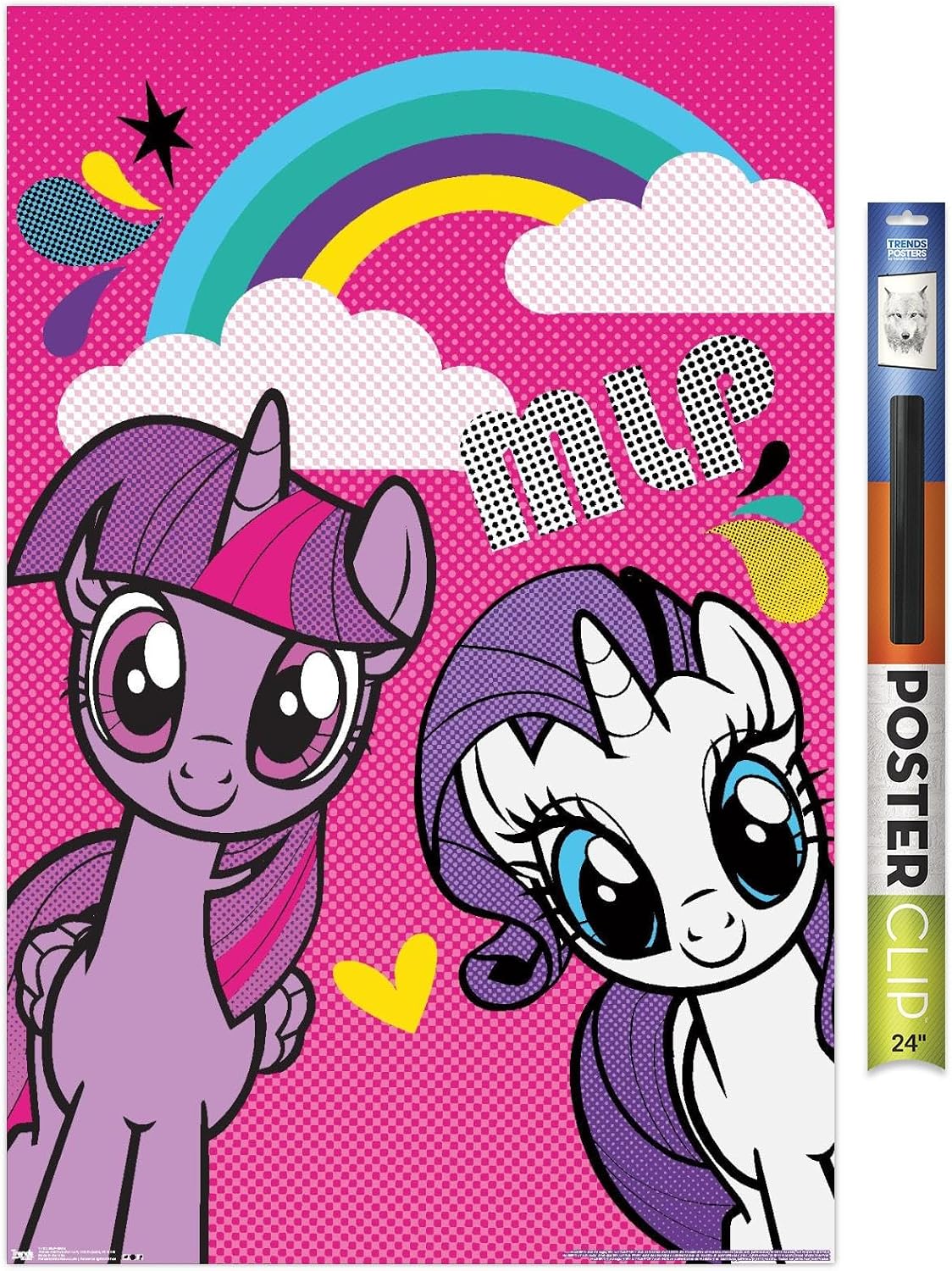 Trends International Hasbro My Little Pony - Smile Wall Poster, 34L x 22.4W, Premium Poster & Clip Bundle