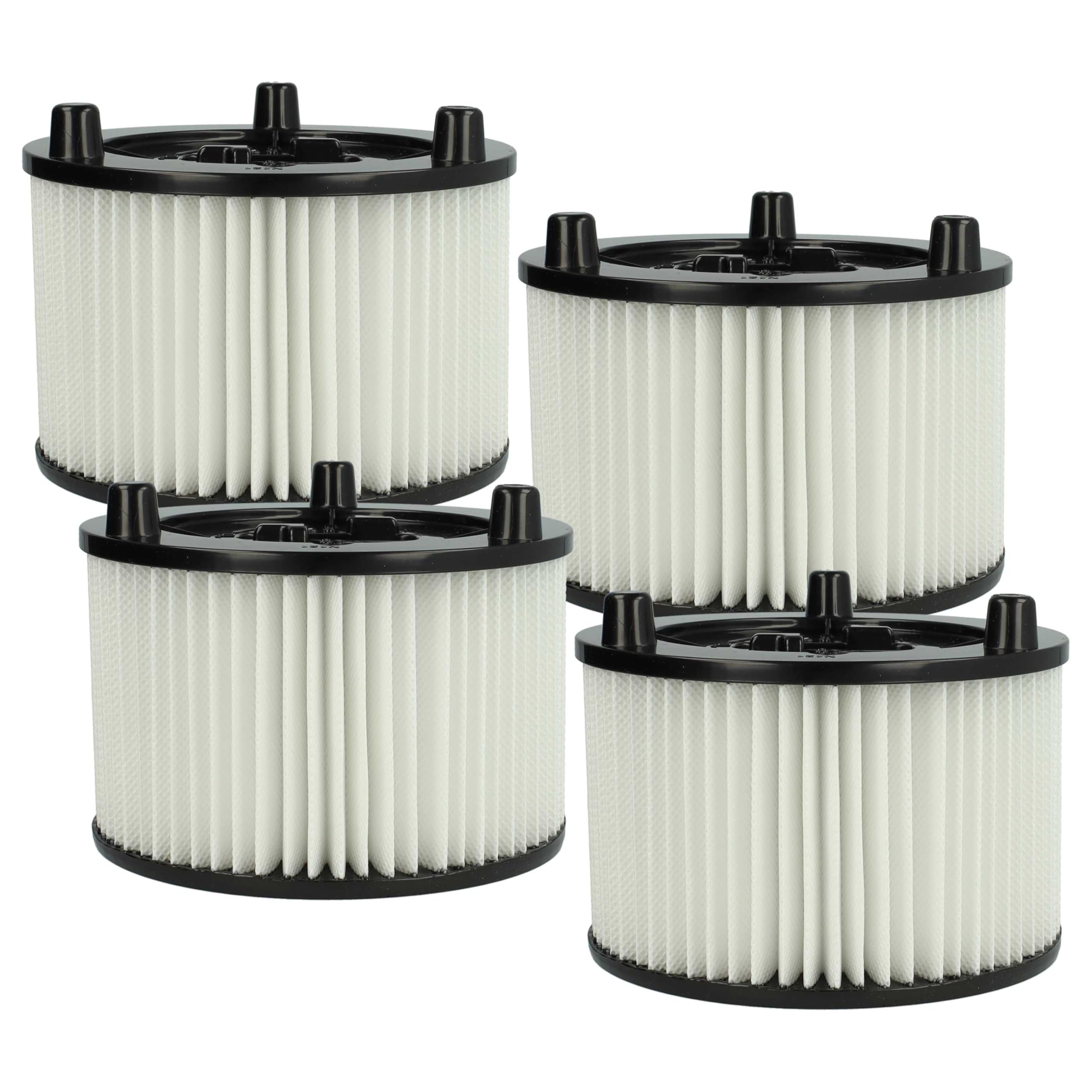 vhbw 4x Filtro plisado compatible con Bosch AdvancedVac 20 | UniversalVac 15 aspiradora - blanco lavable