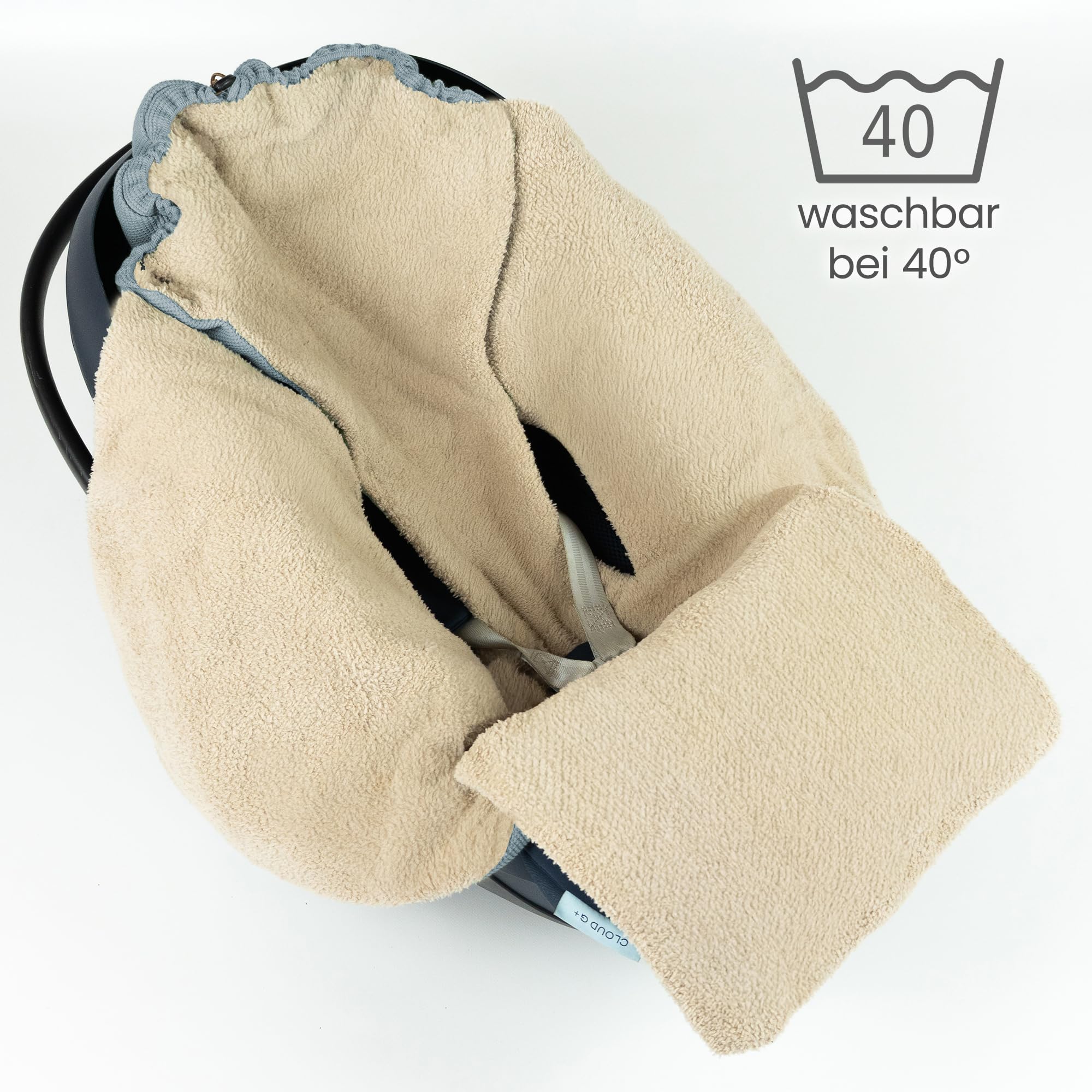 Hofbrucker Baby Einschlagdecke für Babyschale & Kinderwagen, Oeko-TEX Standard 100, 85 x 35 cm, 0–12 Monate