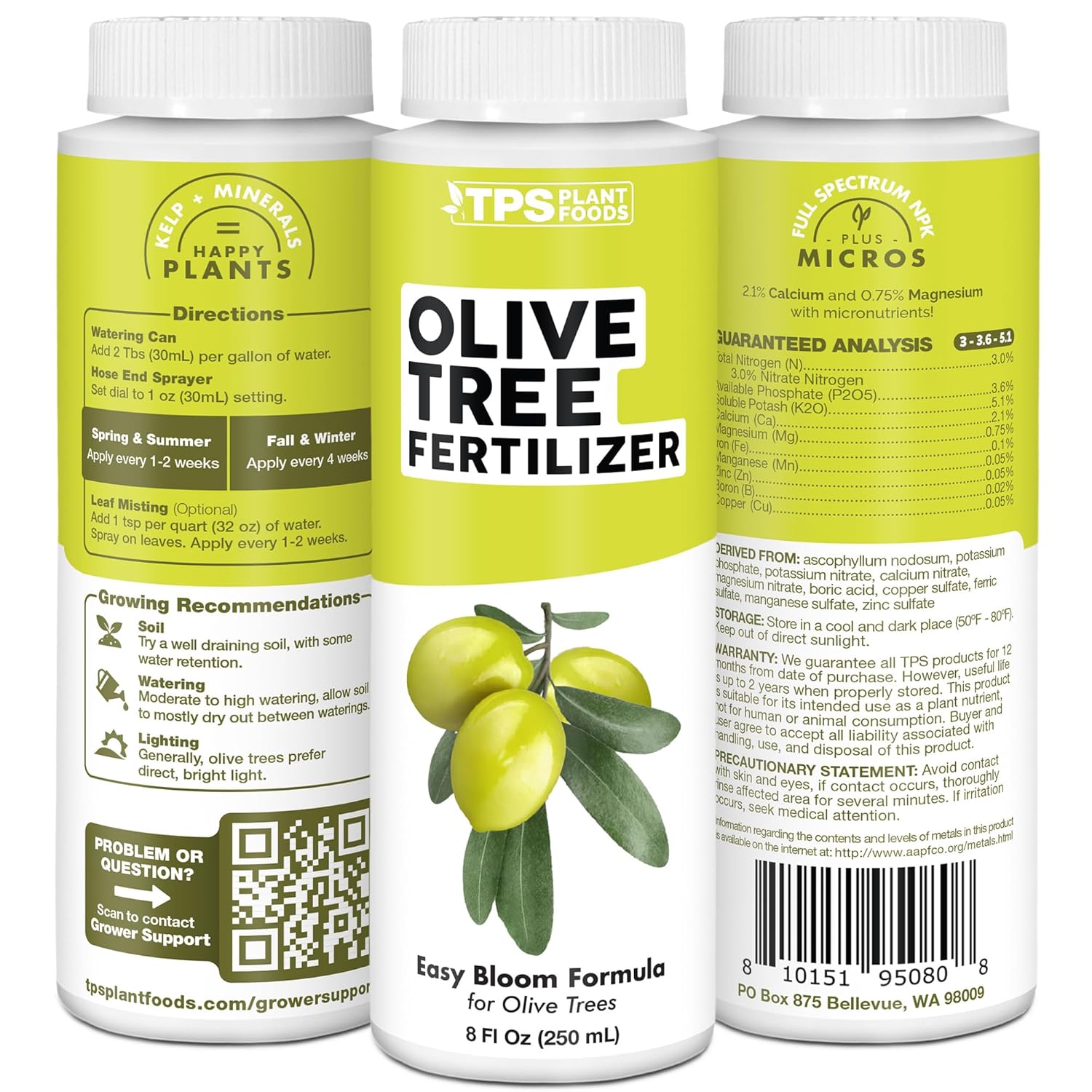 Olive Tree Fertilizer – Liquid Plant Food for Bigger Harvests & Stronger Trees, 32 oz