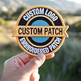 Personalized Patches, Custom Embroidered Logo Patch, Design Your Own Iron-On Patches, Customized Embroidery Patch, Personalized Embroidered Patches for Clothes, Jackets, Backpacks, and Hats 1