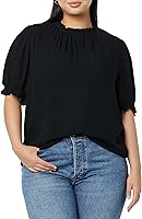 Vista 3 de Tienda Essentials Womens Fluid Twill Short Puff Sleeve Smock Detail Shirt