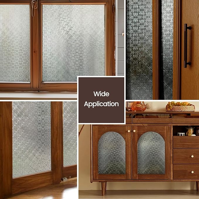 Vinilo decorativo para ventana 3D con diseño de flor de cerezo, 17.3x47.2 pulgadas miniatura 8