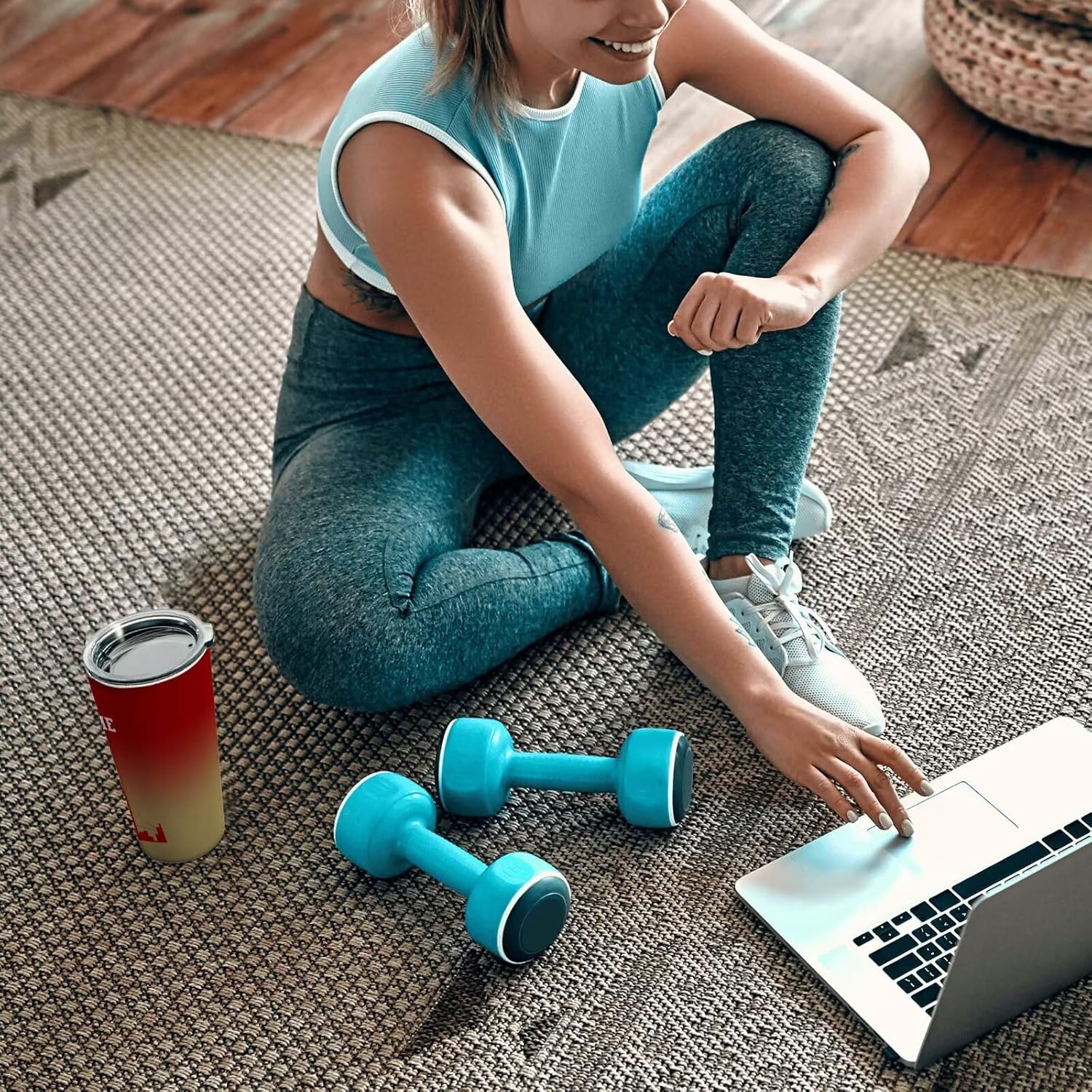 Custom Tumbler Designed and Made In USA Personalized Football Insulated Stainless Steel Cup with Clear Lid Keeps Drinks Cold & Hot Mug Gifts for Men Women Fans