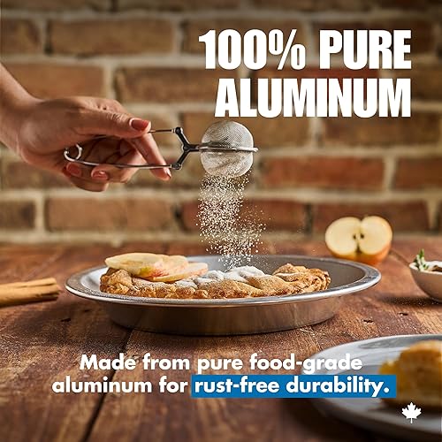 Miniatura 4 de Norjac Molde para tartas de 10 pulgadas, paquete de 3, 100% aluminio puro, resistente, libre de óxido, fabricado en Canadá.