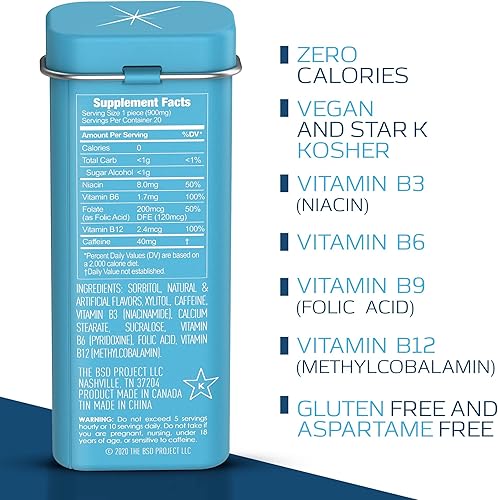 Miniatura 4 de Viter Energy Paquete de 6 bolsas a granel de 12 libra con sabor a gaulteria original de cafeína, vitaminas B, sin azúcar, vegano, potente