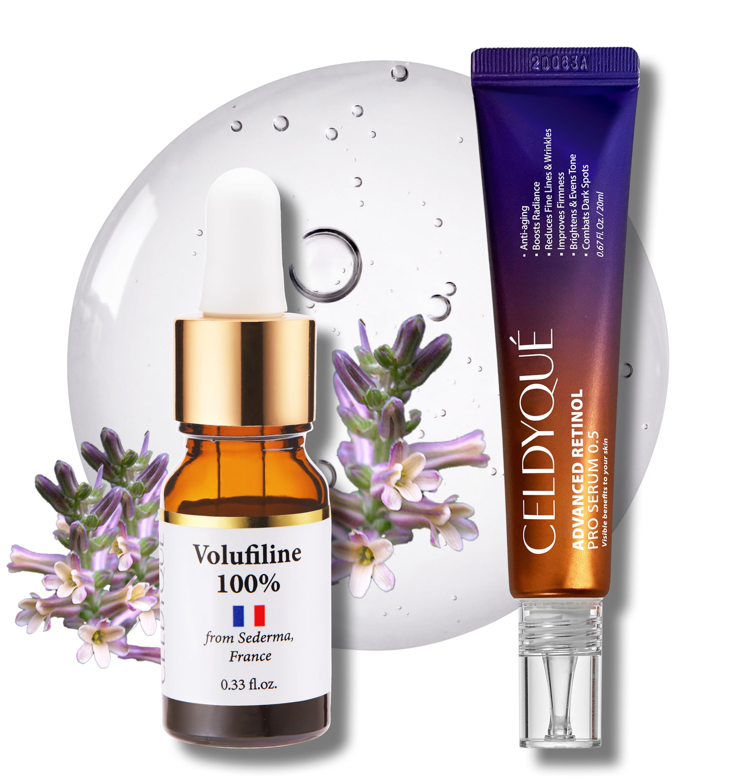 100% Pure Volufylin Concentrate and Advanced Retinol Pro 0.5 Firming Anti-Wrinkle and Shine Enhancing Serum with Centella Asia, Hyaluronic Acid and Niacinamide for Skin