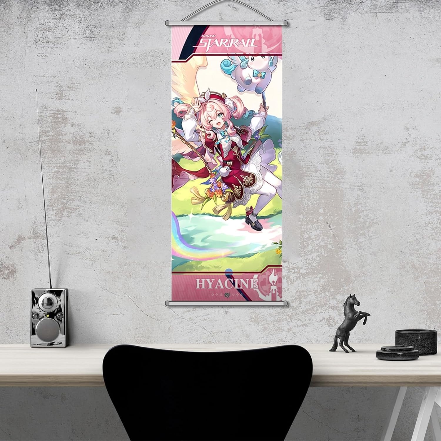 Honkai: Star Rail Scroll Poster for Indoor Décor(27.5 inch x 10 inch), Hanging Wall HD Printing Artistic Canvas Honkai: Star Rail Character Posters for Game lovers. (Hyacine) image 4