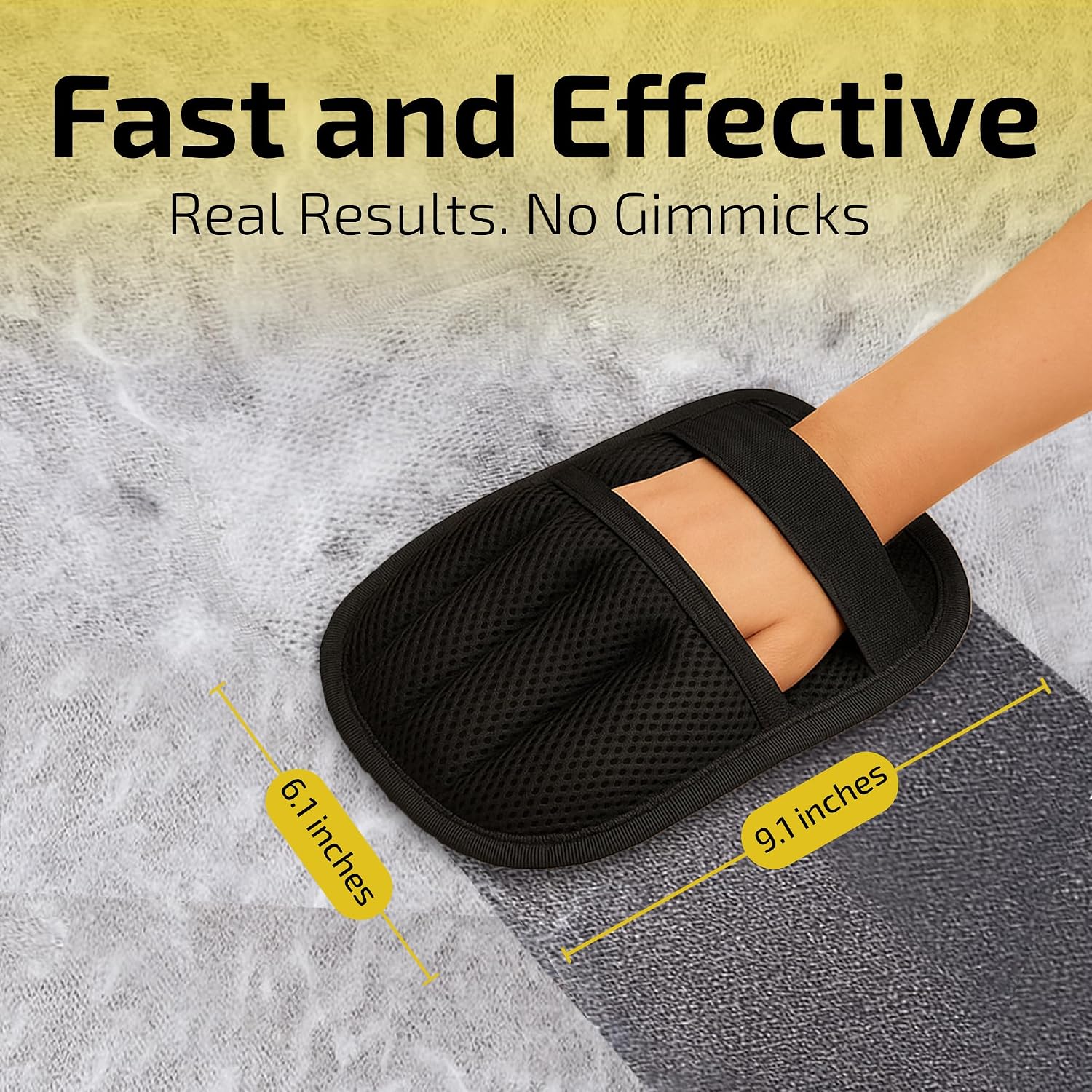 Elmrock 2 Pack Electrostatic Pet Hair Removal Glove for Cats & Dogs – Reusable Grooming Glove, Five Finger Magic Brush Pet Hair Remover Tool for Furniture, Carpet, Car Seat & Clothes