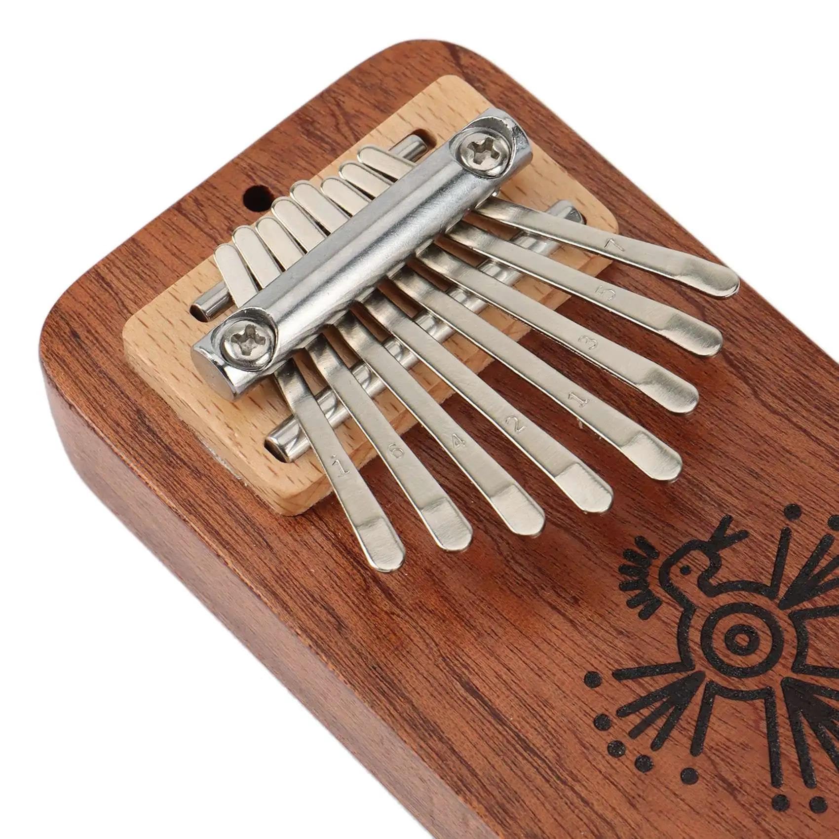 Dorosła Kalimba Kalimba 8 Klawiszowy Wykwintny Fortepian Kciukowy Akcesorium Do Instrumentu Muzycznego