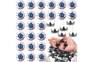 Spooky Eyeballs and Crawling Spiders: A Halloween Decoration Duo