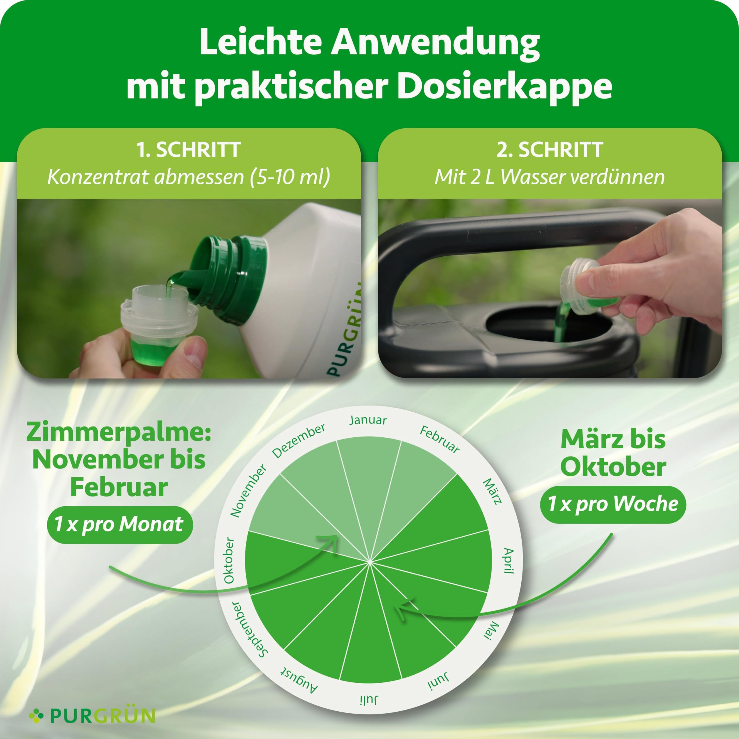 Yuccapalme-Dünger 1 Liter – Schnelles Wachstum dank Stickstoff – Premium-Flüssigdünger mit Spurennährstoffen – Stärkt die Widerstandskraft – Ergiebiges Konzentrat für 400 Liter Gießwasser